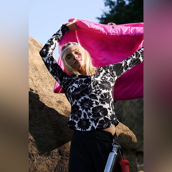 NEW Free People Movement Rally Printed Layer Long Sleeve - Picture 8 of 9